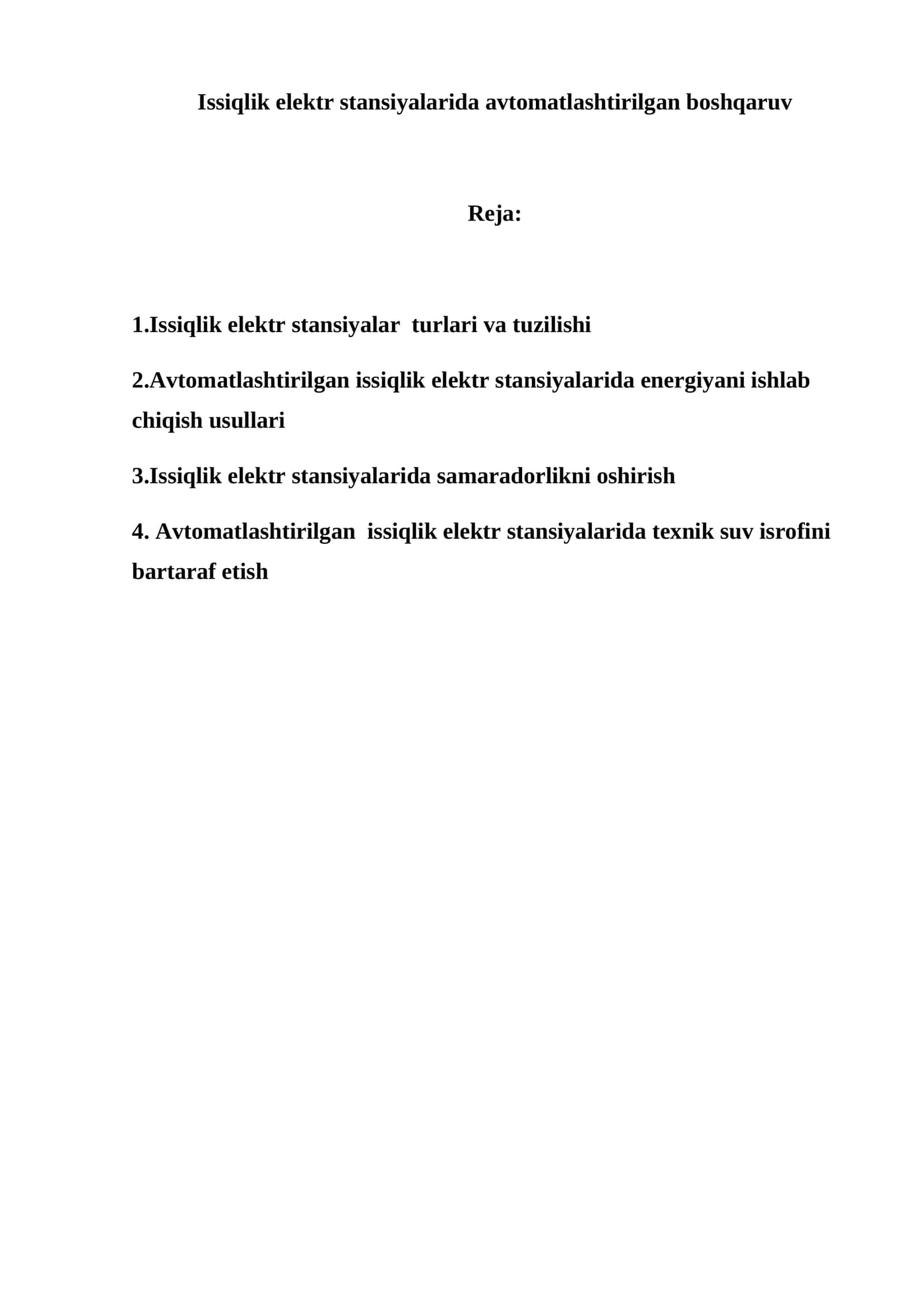 Issiqlik elektr stansiyalarida avtomatlashtirilgan boshqaruv 1