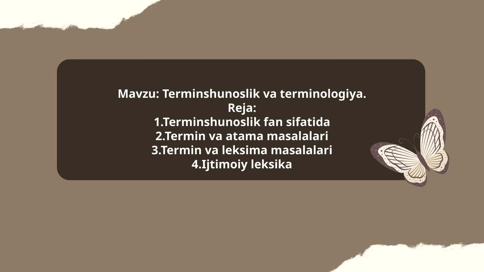 Terminshunoslik va terminologiya 1