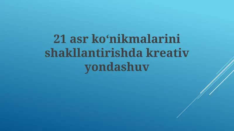Kommunikatsiya va taqdimot qilish ko'nikmalari 1