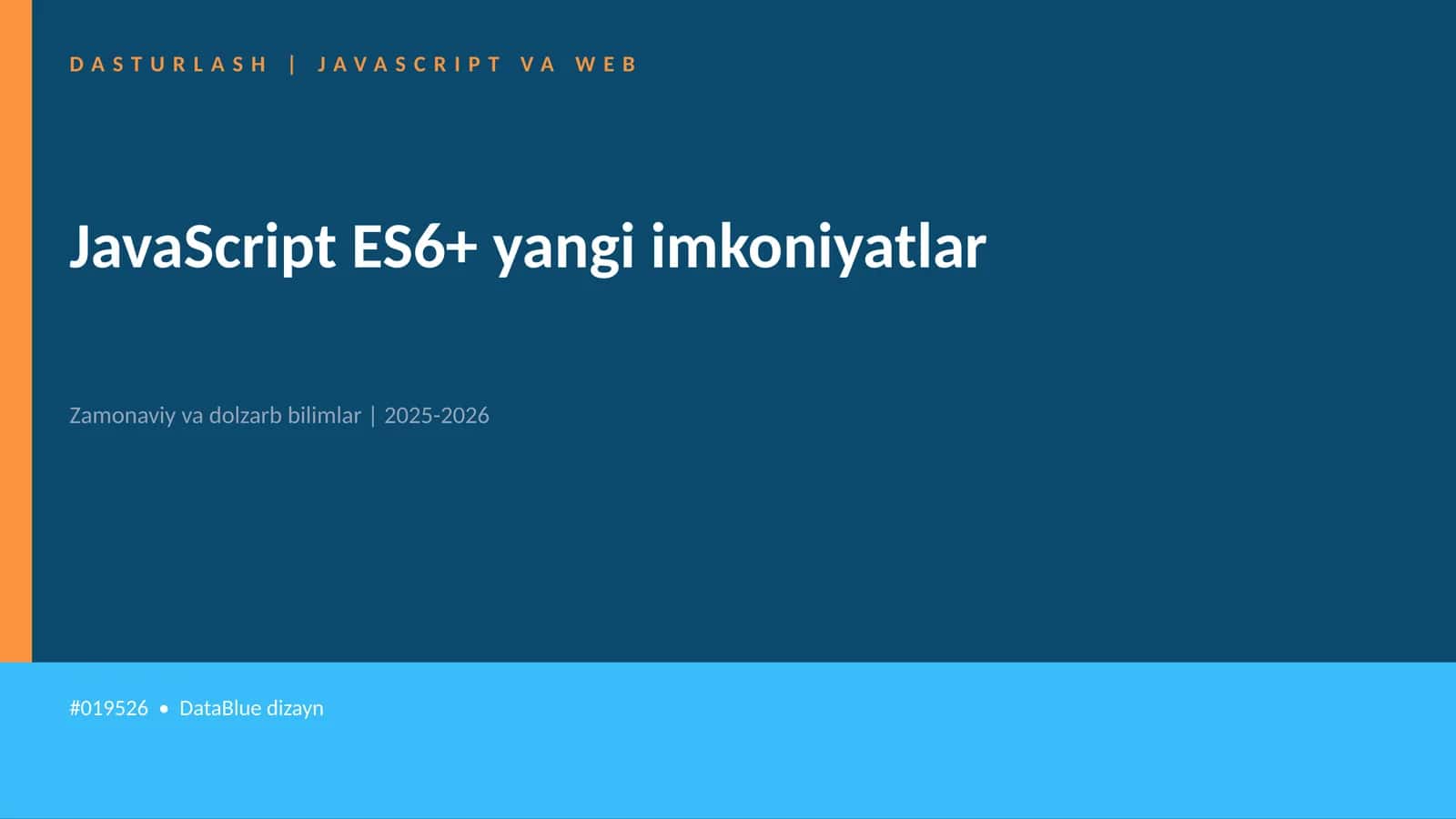 DASTURLASH | JAVASCRIPT VA WEB 1