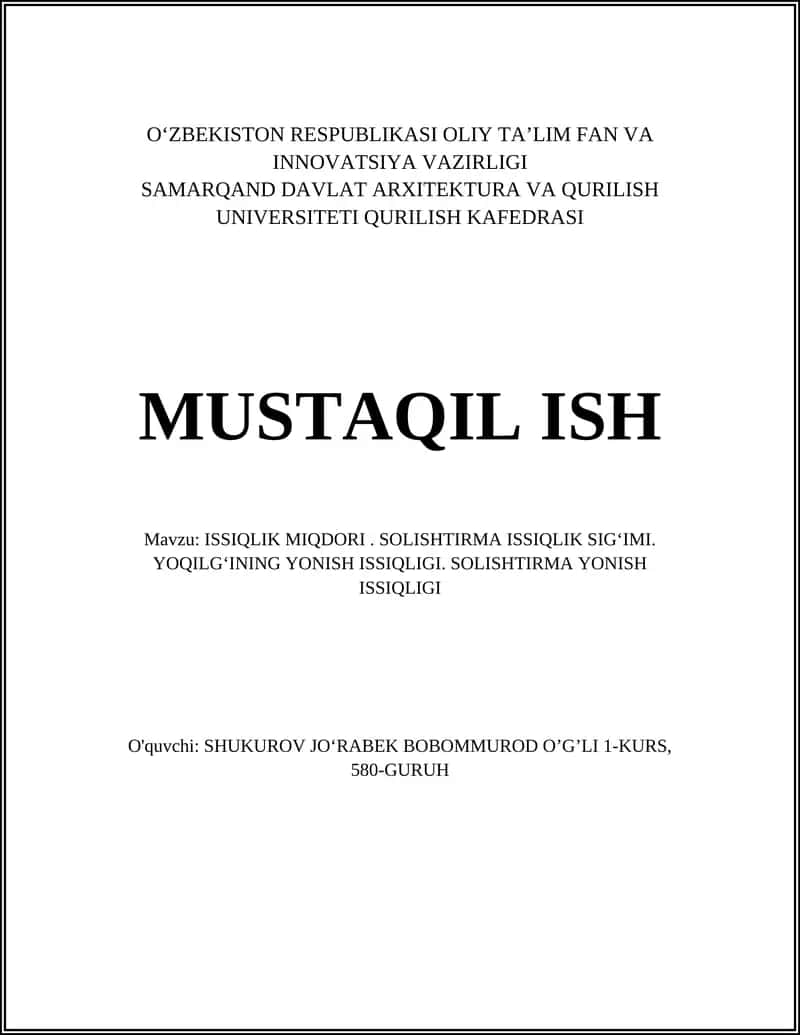 ISSIQLIK MIQDORI 1