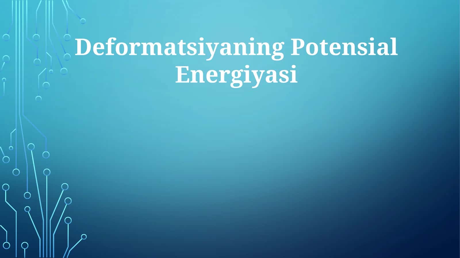 Deformatsiyaning Potensial Energiyasi 1