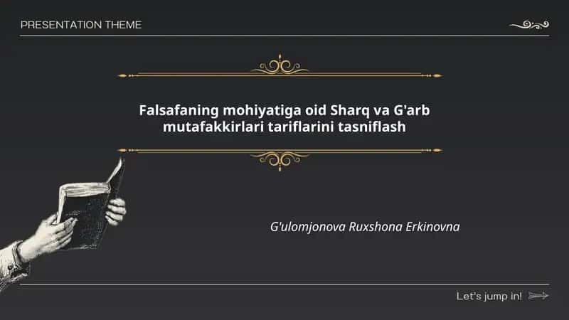 Falsafaning mohiyati 1