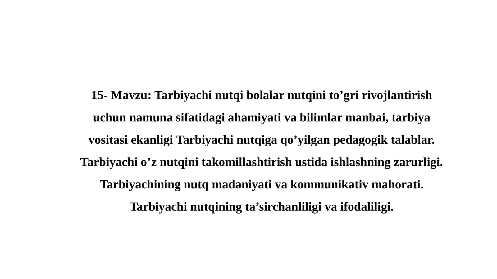 Tarbiyachi nutqining rivojlantirilishi 1