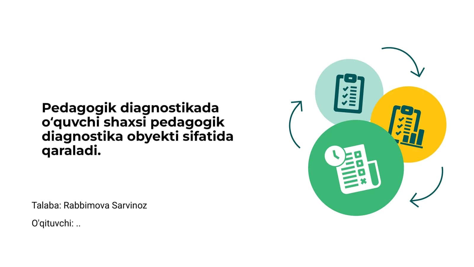 Pedagogik diagnostika asoslari 1