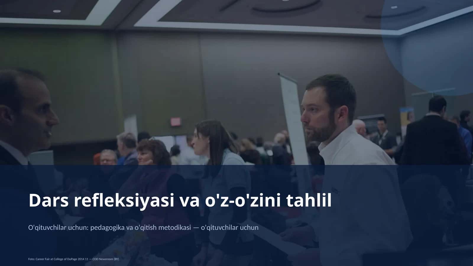 Dars refleksiyasi va o'z-o'zini tahlil 1