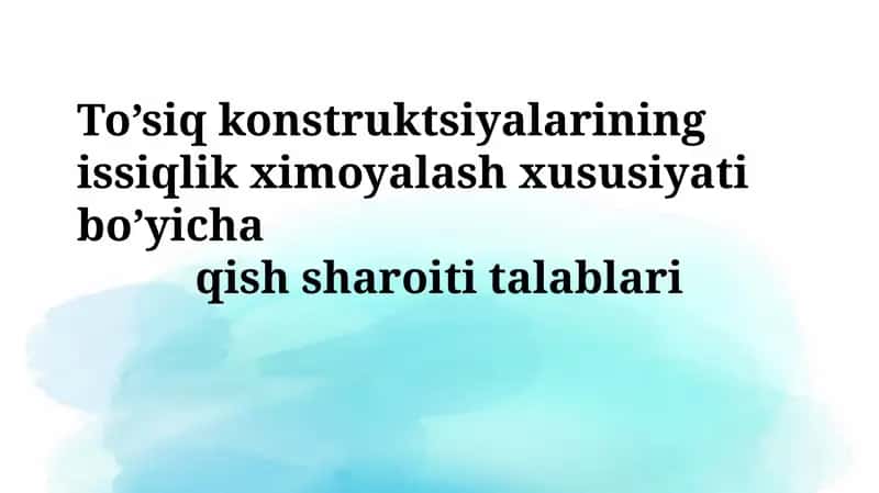Mavjud binolarni termal modernizatsiya qilish 1