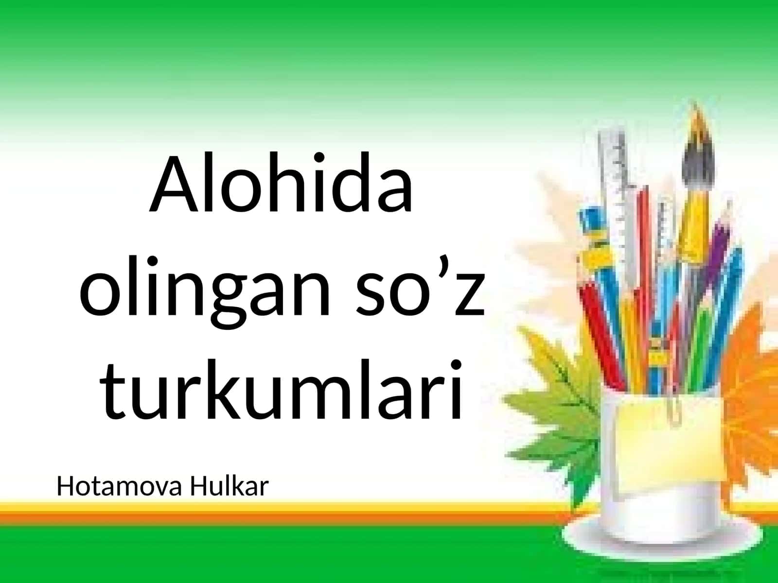 Alohidaolinganso’zturkumlari 1