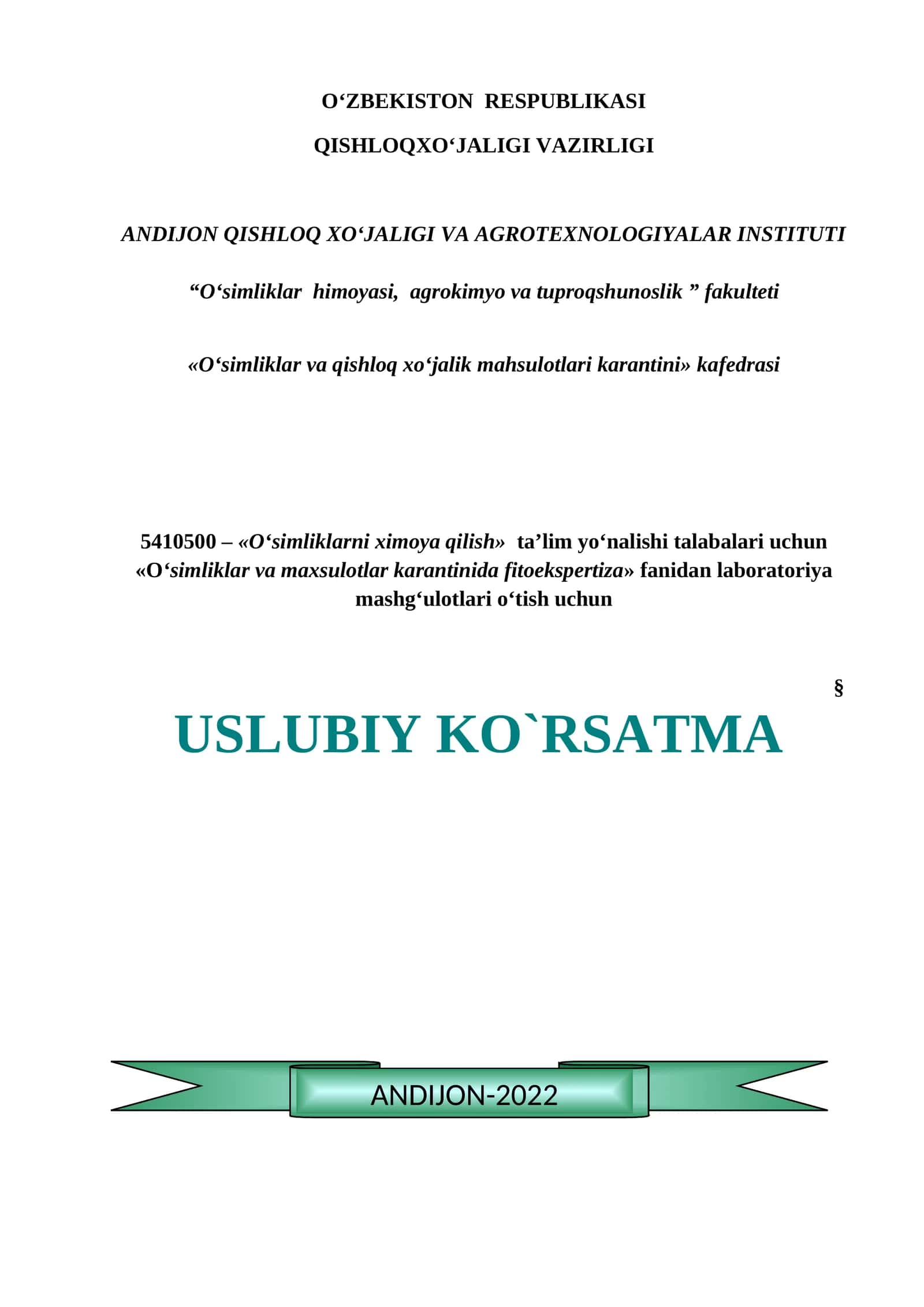 Oʻsimliklarni ximoya qilish 1