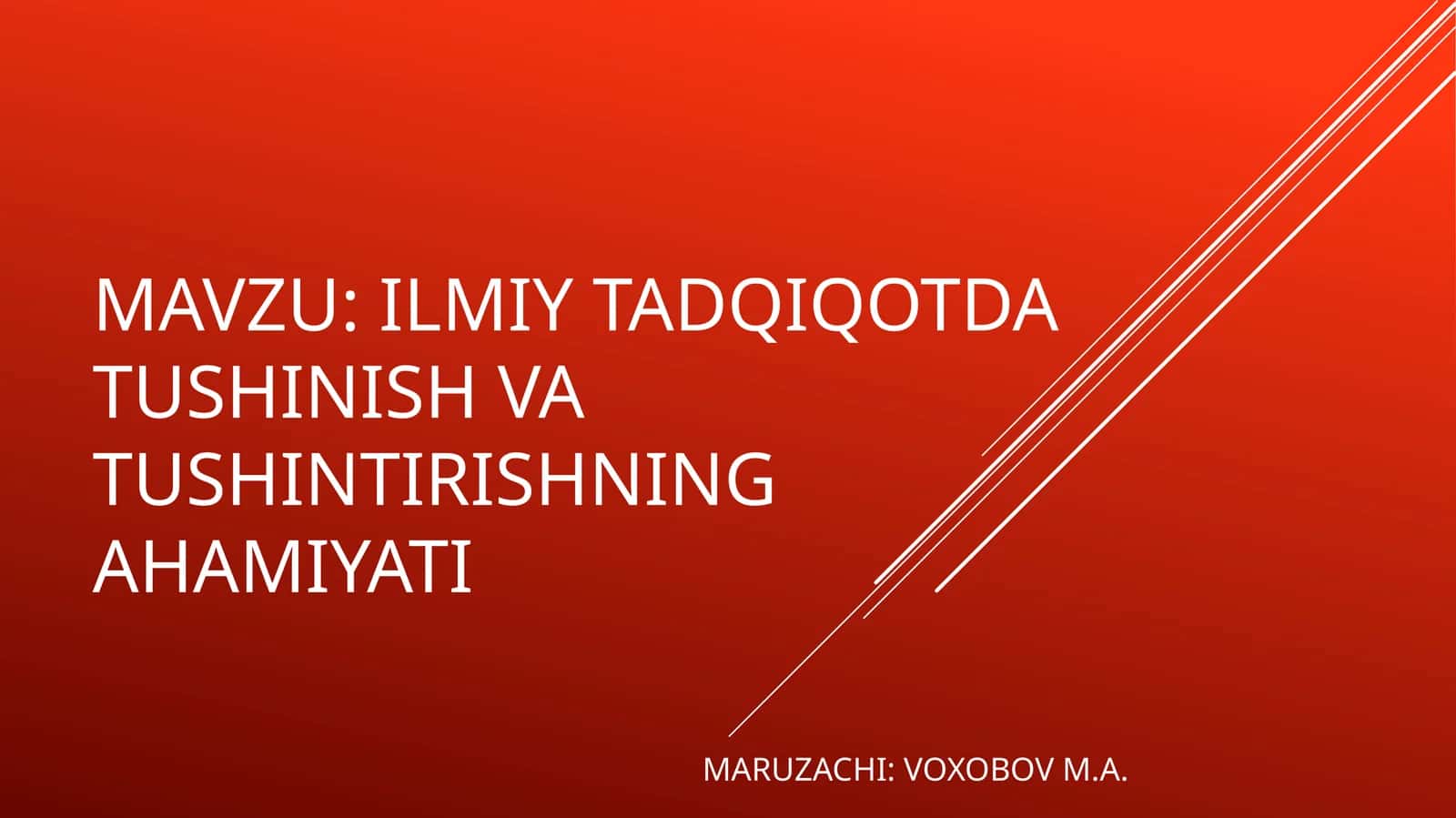 ILMIY TADQIQOTDA TUSHINISH VA TUSHINTIRISHNING AHAMIYATI 1