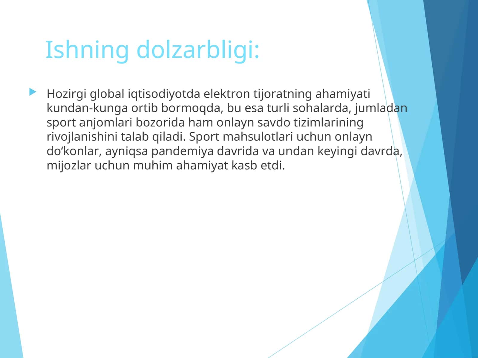 Onlayn savdo tizimlarining rivojlanishi 1