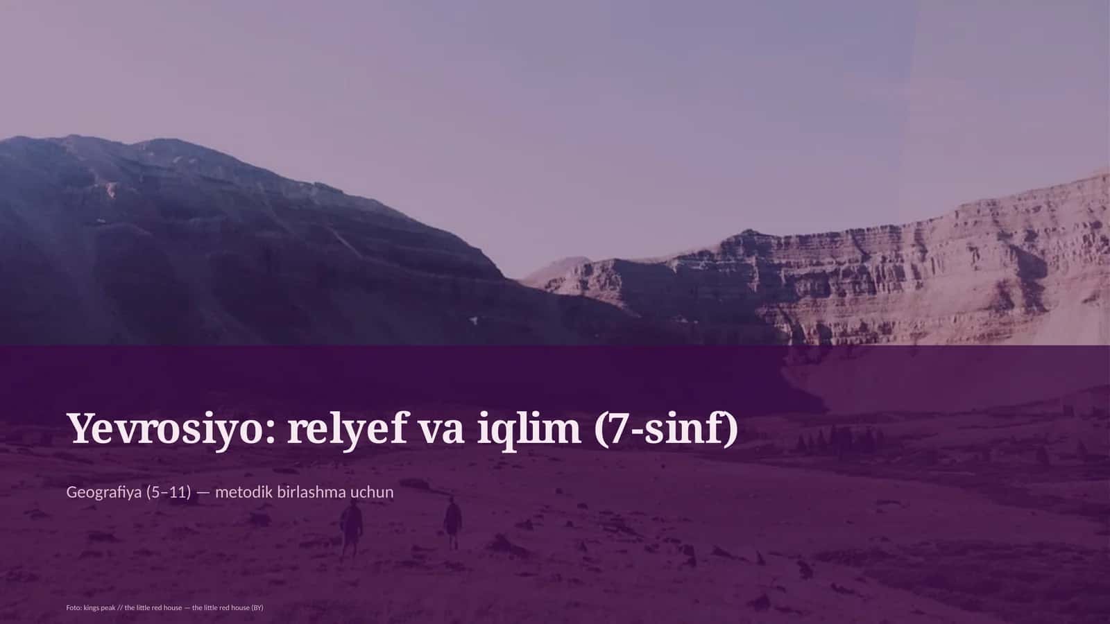 Yevrosiyo: relyef va iqlim (7-sinf) 1