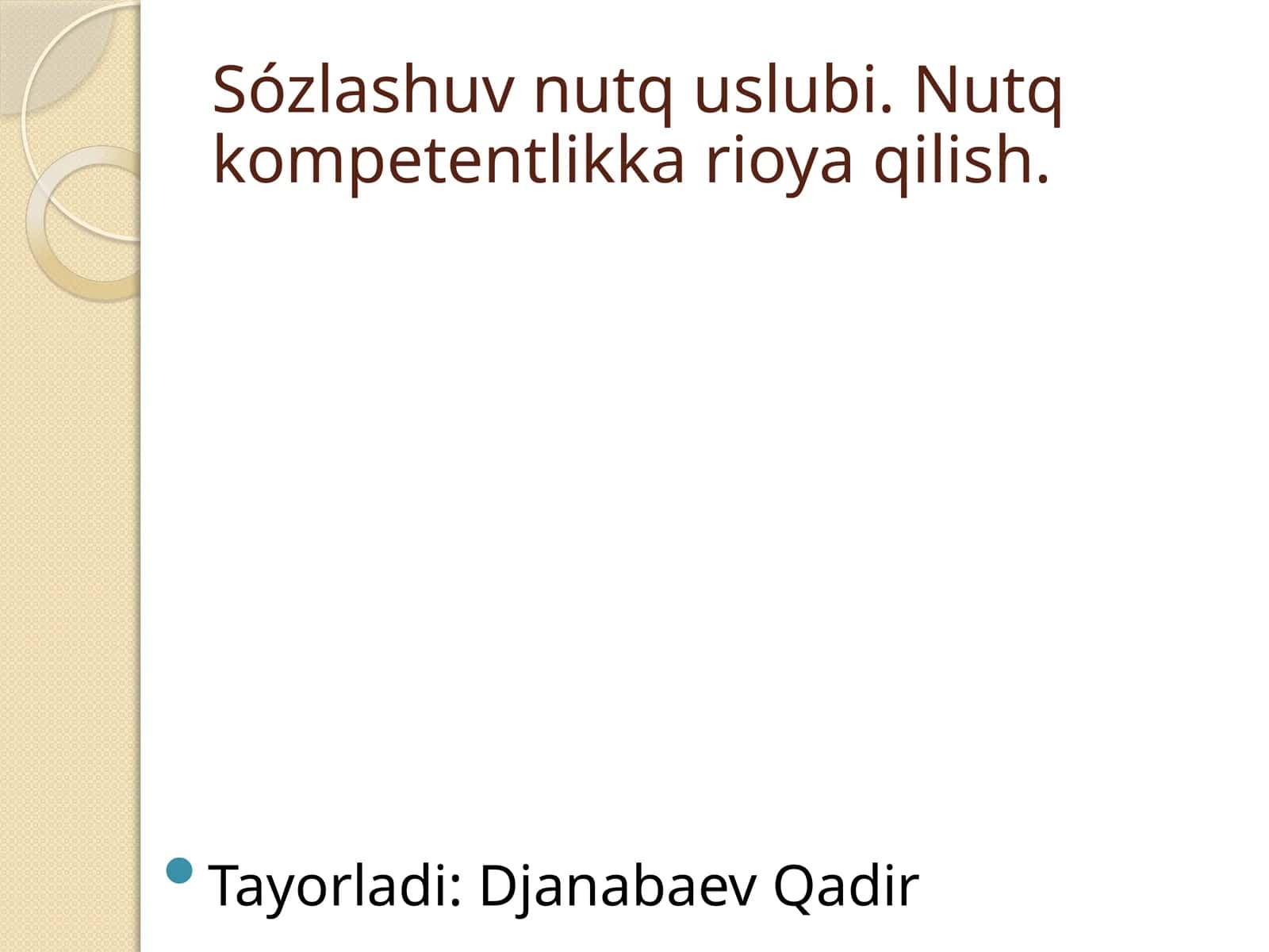 Sózlashuv nutq uslubi 1