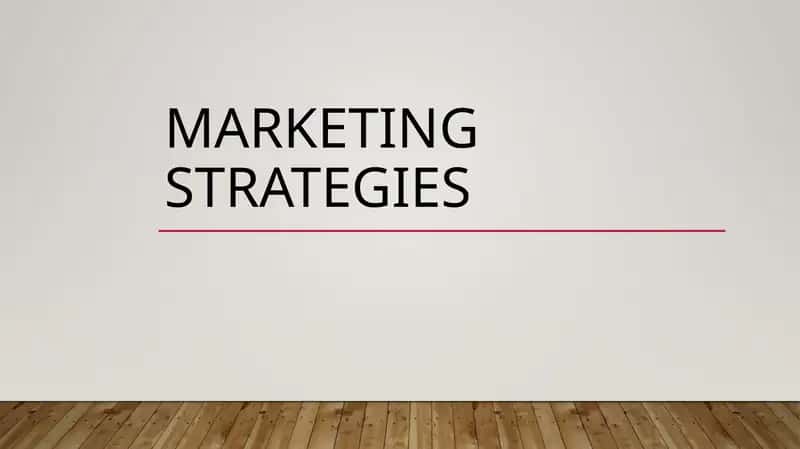 Marketing strategies 1