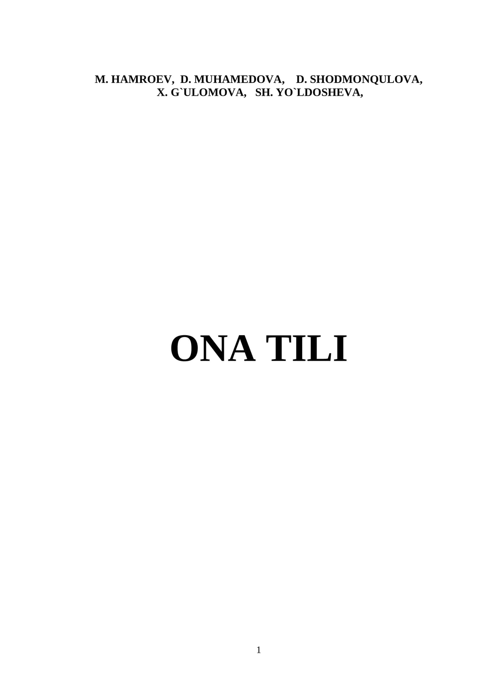 Ona tili - Hamroyev 1