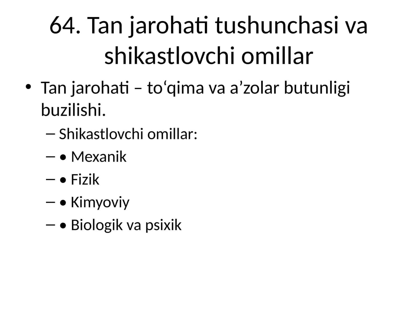 Mexanik jarohatlar 1