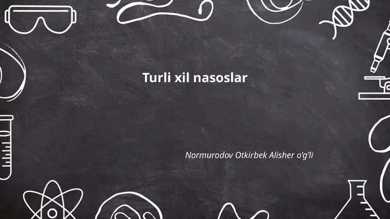 Turli xil nasoslar 1