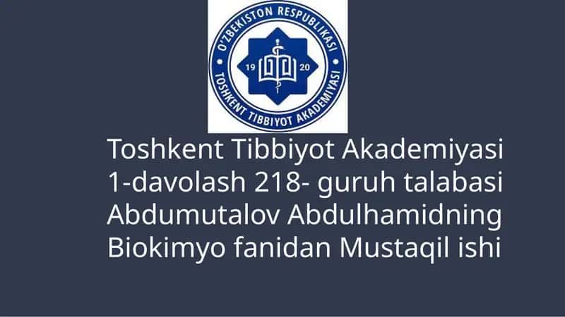 Neyromediatorlar biosintezi, ahamiyati va kasalliklari 1