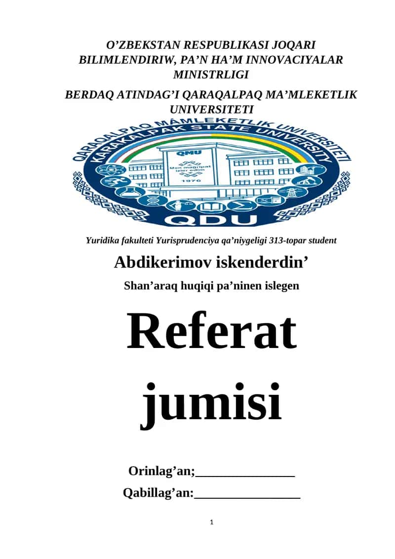 Shan’araq huqiqi pa’ninen islegen 1