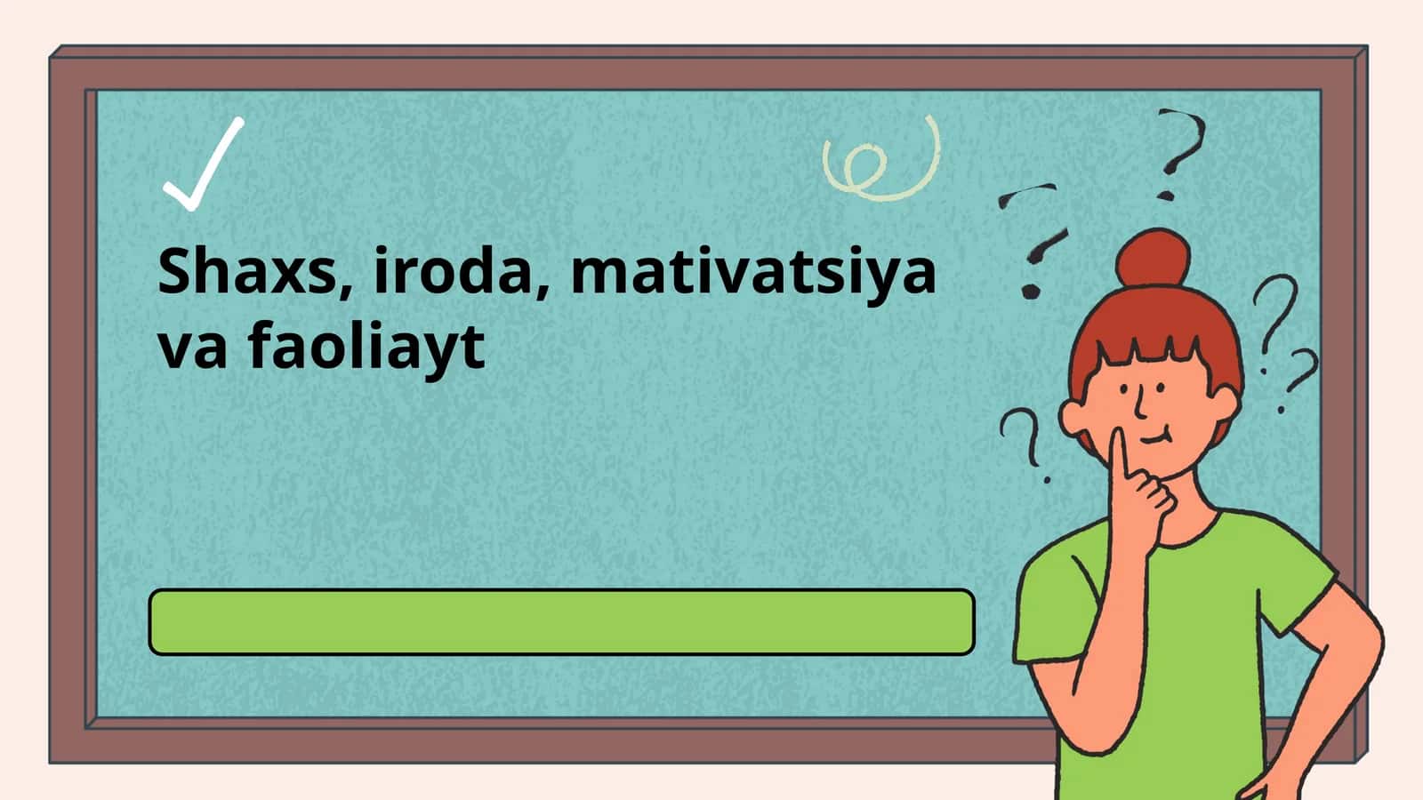 Shaxs, iroda, motivatsiya va faoliyat 1
