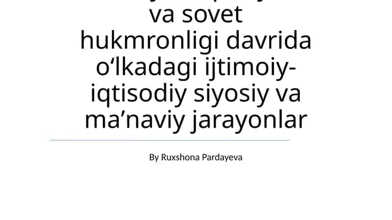 Sovet Tajribasi: Inqilobdan Qulashgacha 1