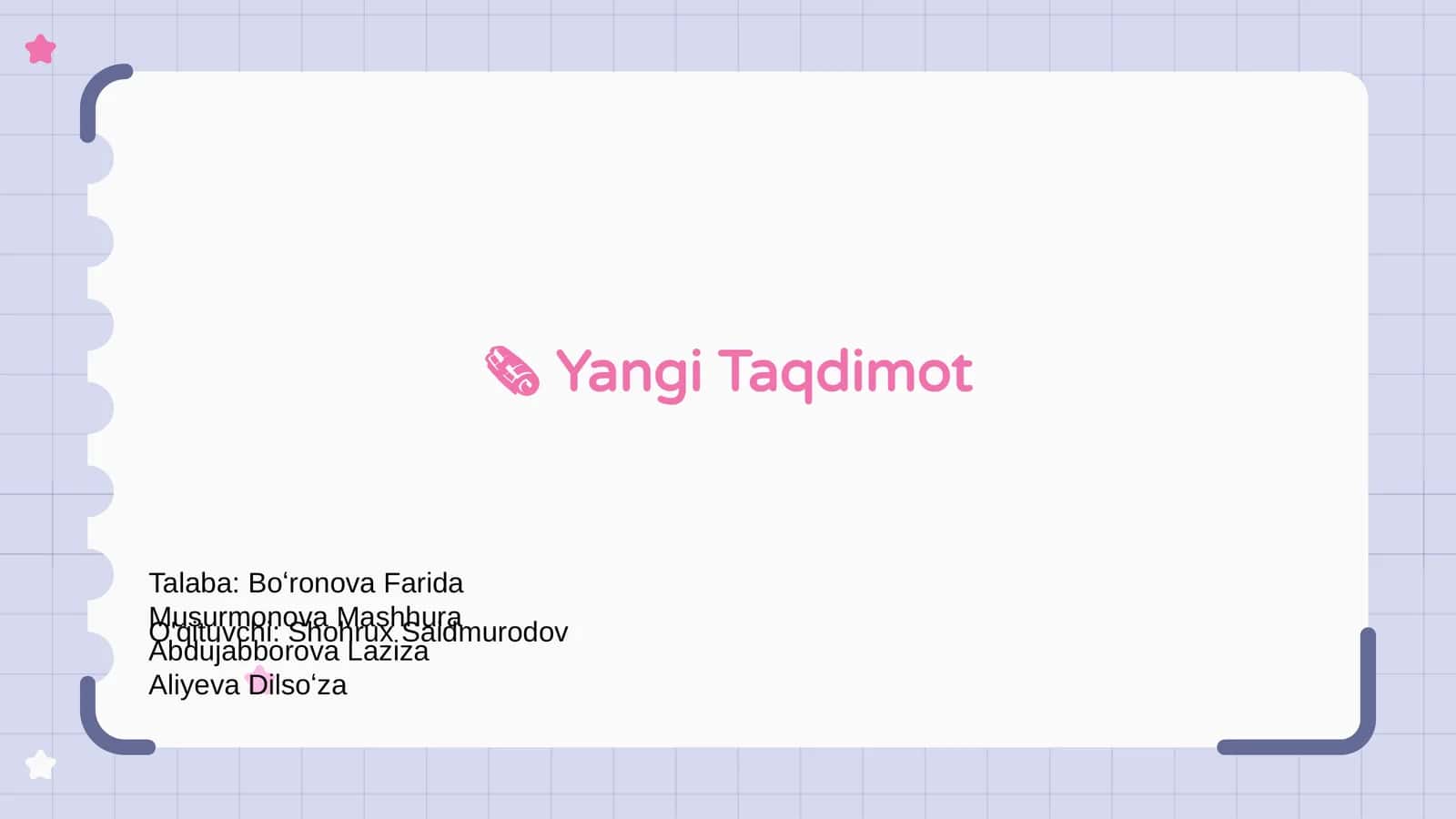 Yangi Taqdimot 1