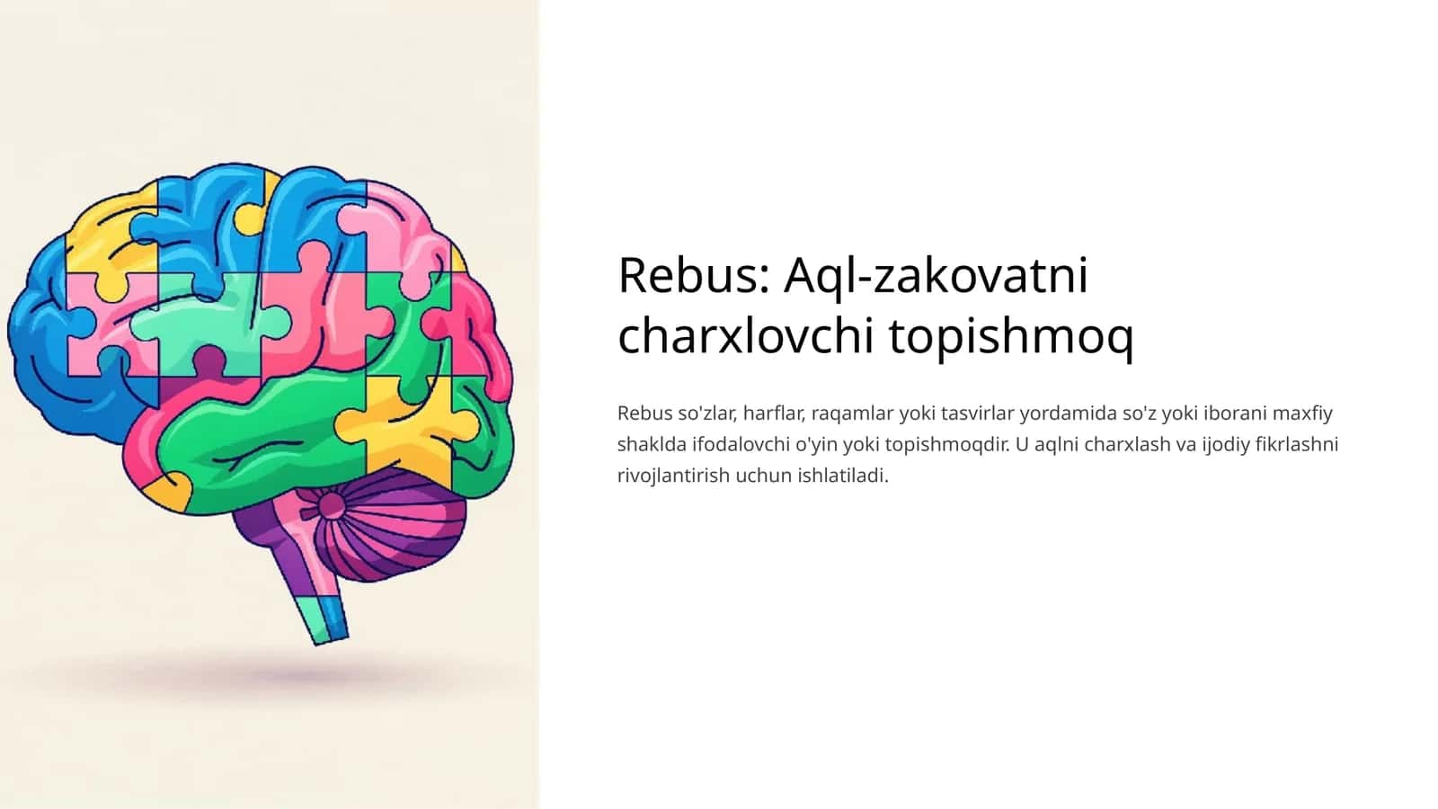 Rebus: Aql-zakovatni charxlovchi topishmoq 1