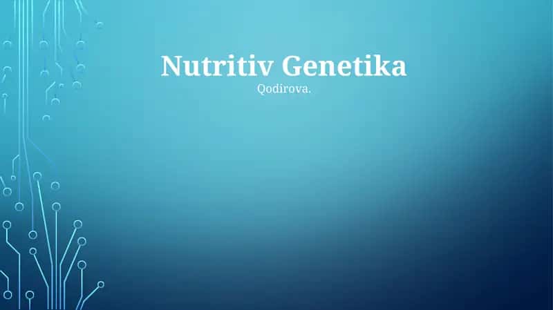 Nutritiv Genetika 1