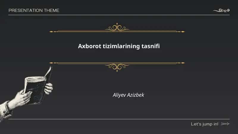 Axborot tizimlarining tasnifi 1