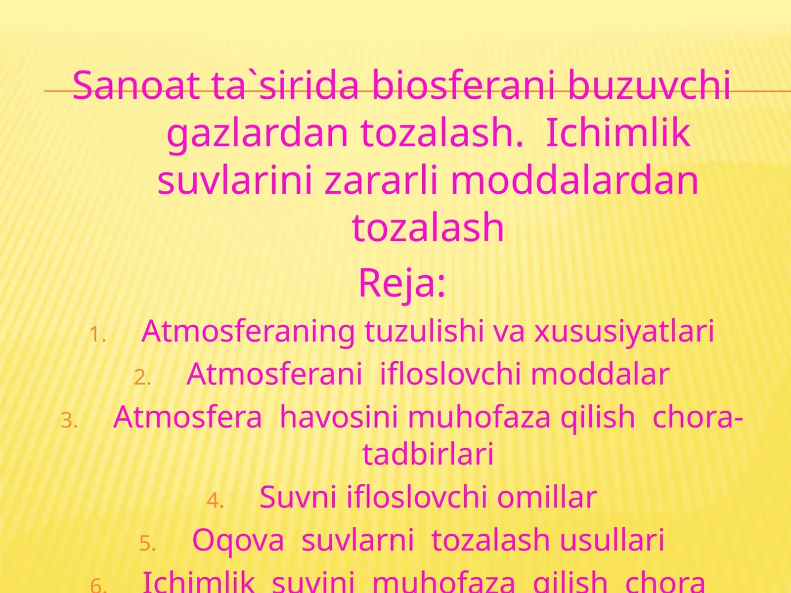 Chiqindi suvlar va ularni tozalash usullari 1