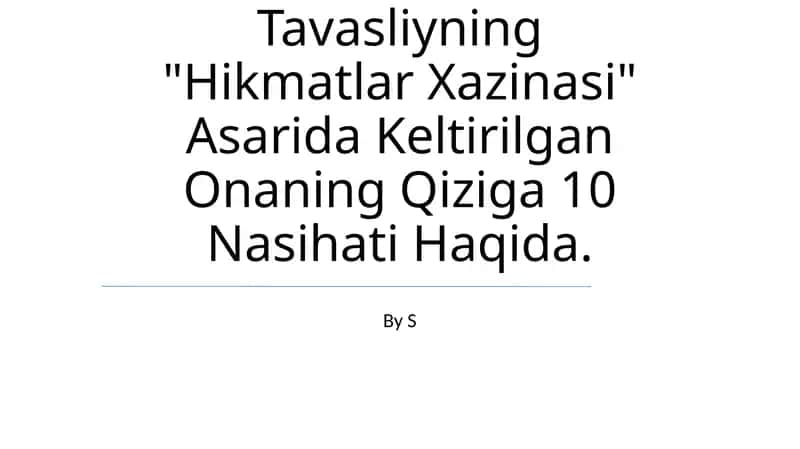 Hikmatlar Xazinasi 1