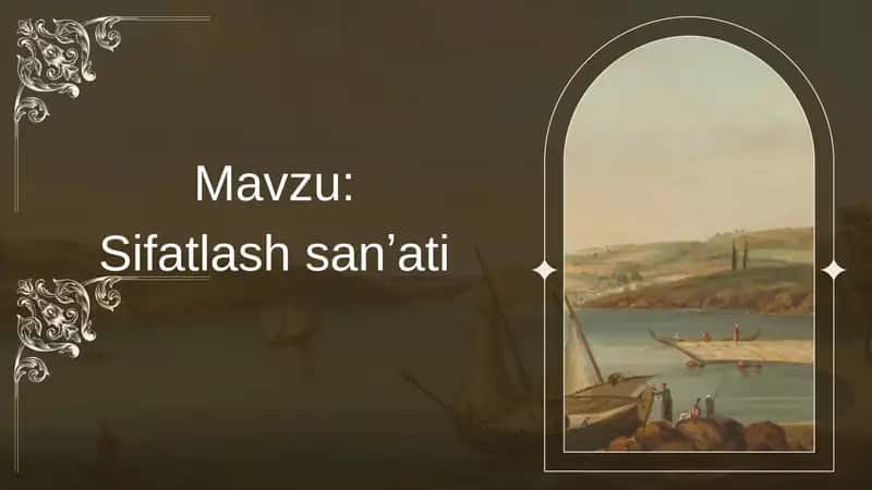 Sifatlash sanʼati 1