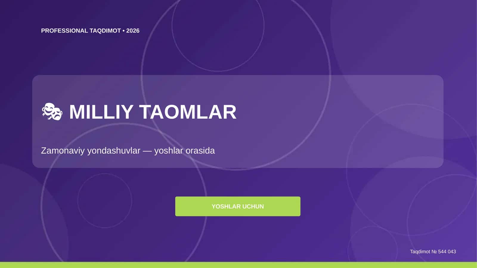 MILLIY TAOMLAR 1