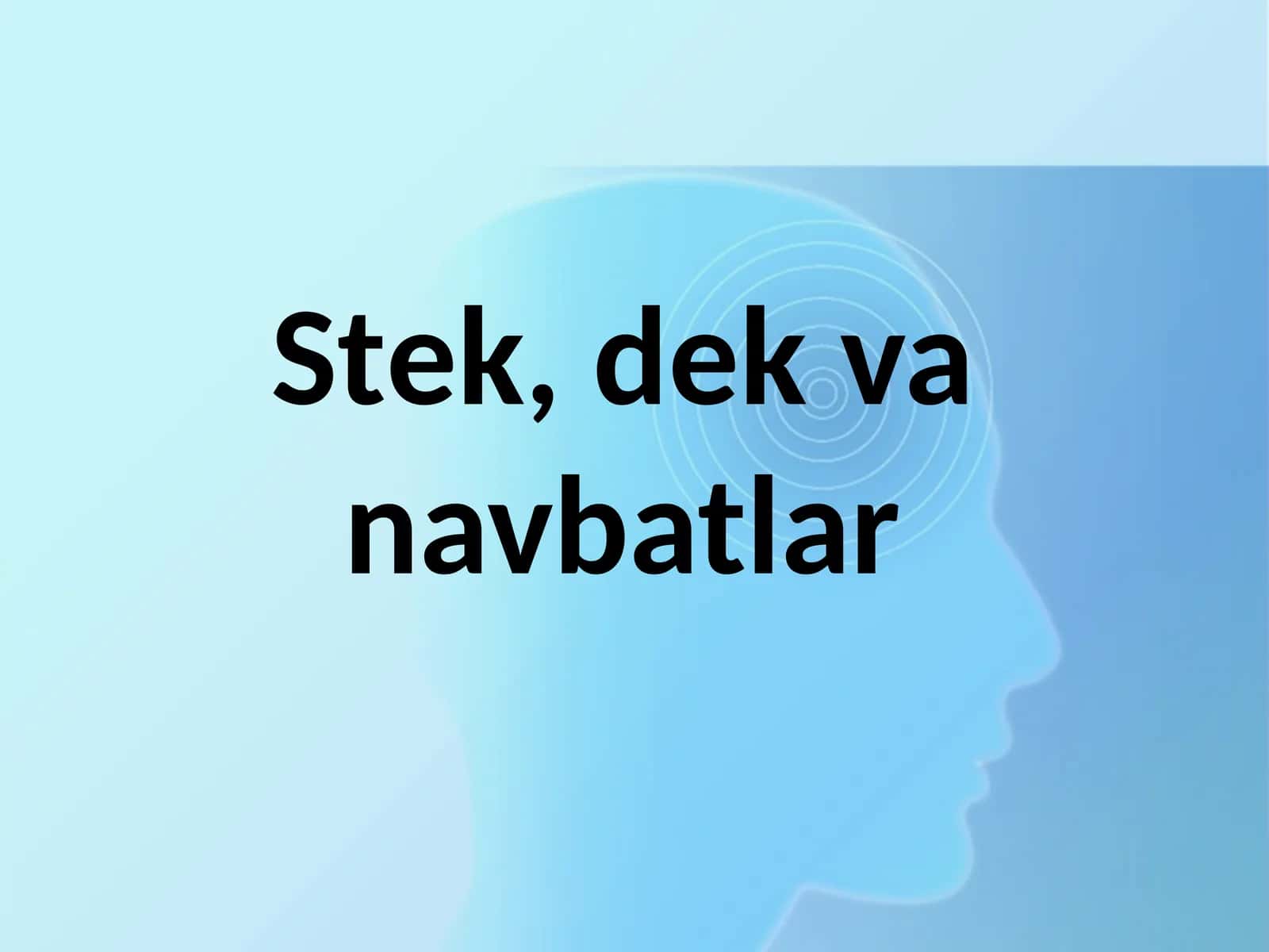 Stek, dek va navbatlar 1