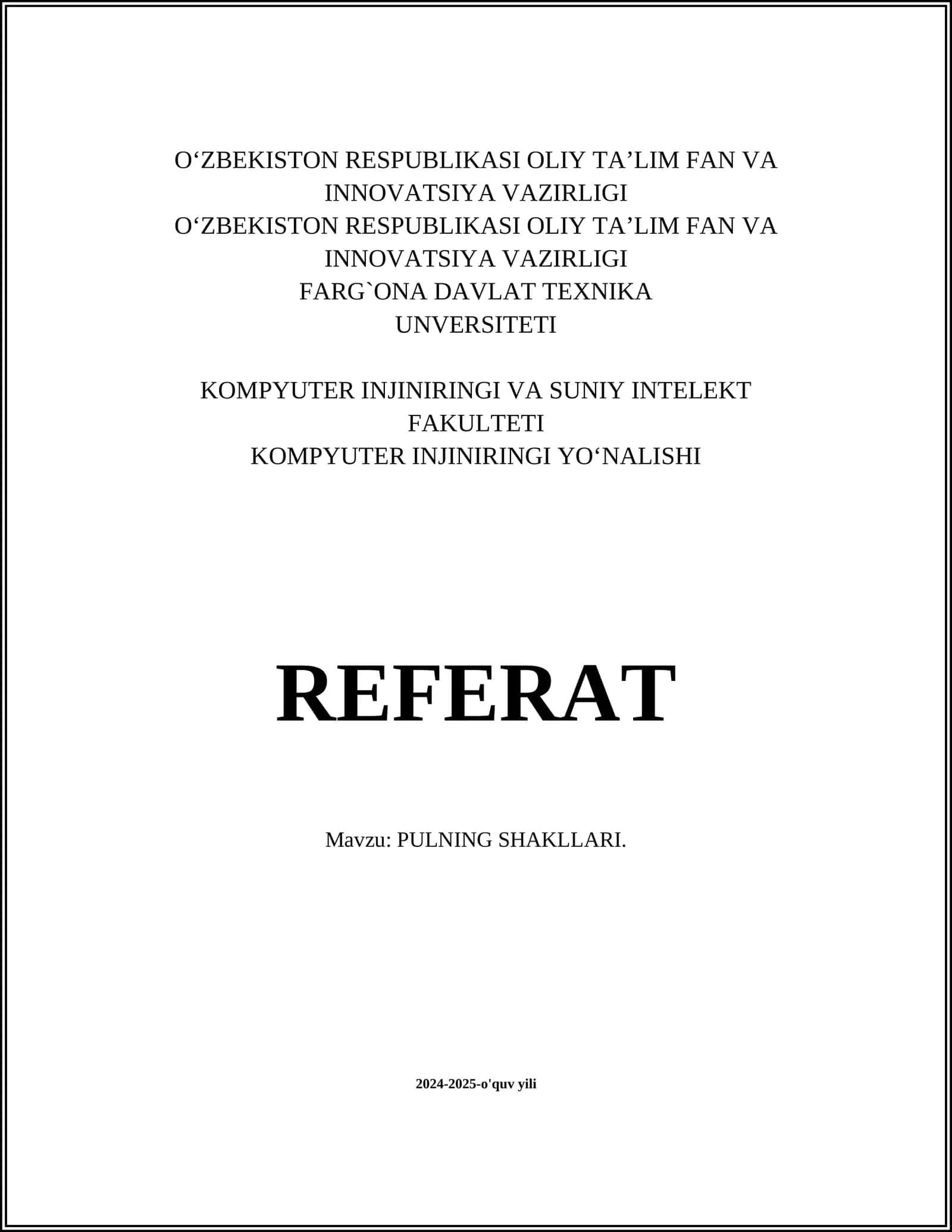 PULNING SHAKLLARI 1