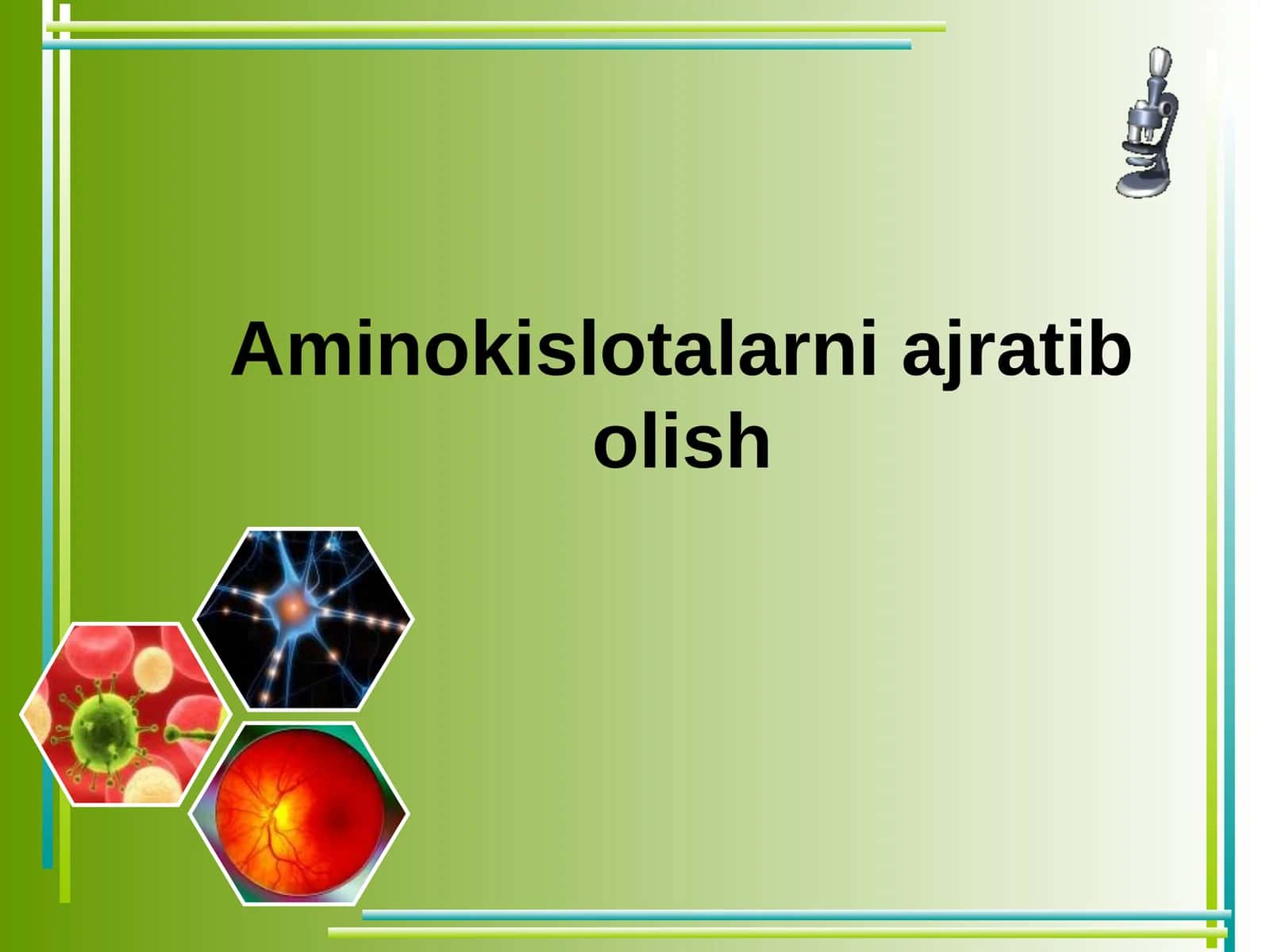 Aminokislotalarni ajratib olish 1