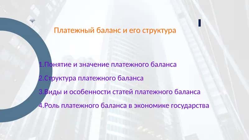 Платежный баланс и его структура 1