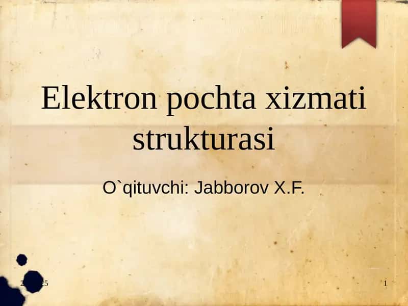 Elektron pochta xizmati 1