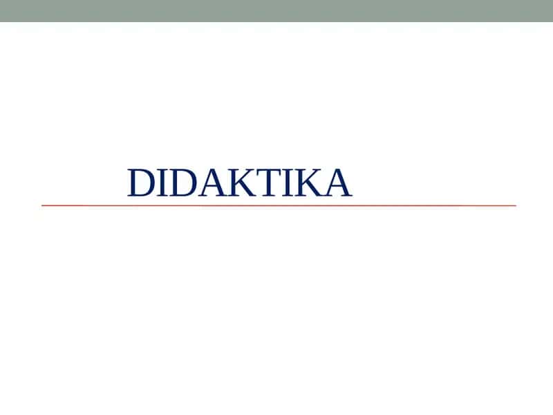 Didaktika 1