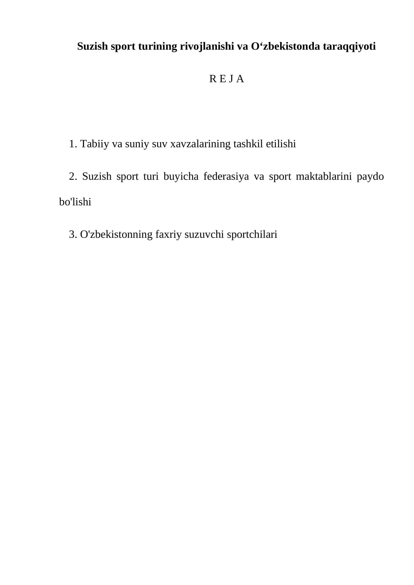 Suzish sport turining rivojlanishi va Oʻzbekistonda taraqqiyoti 1