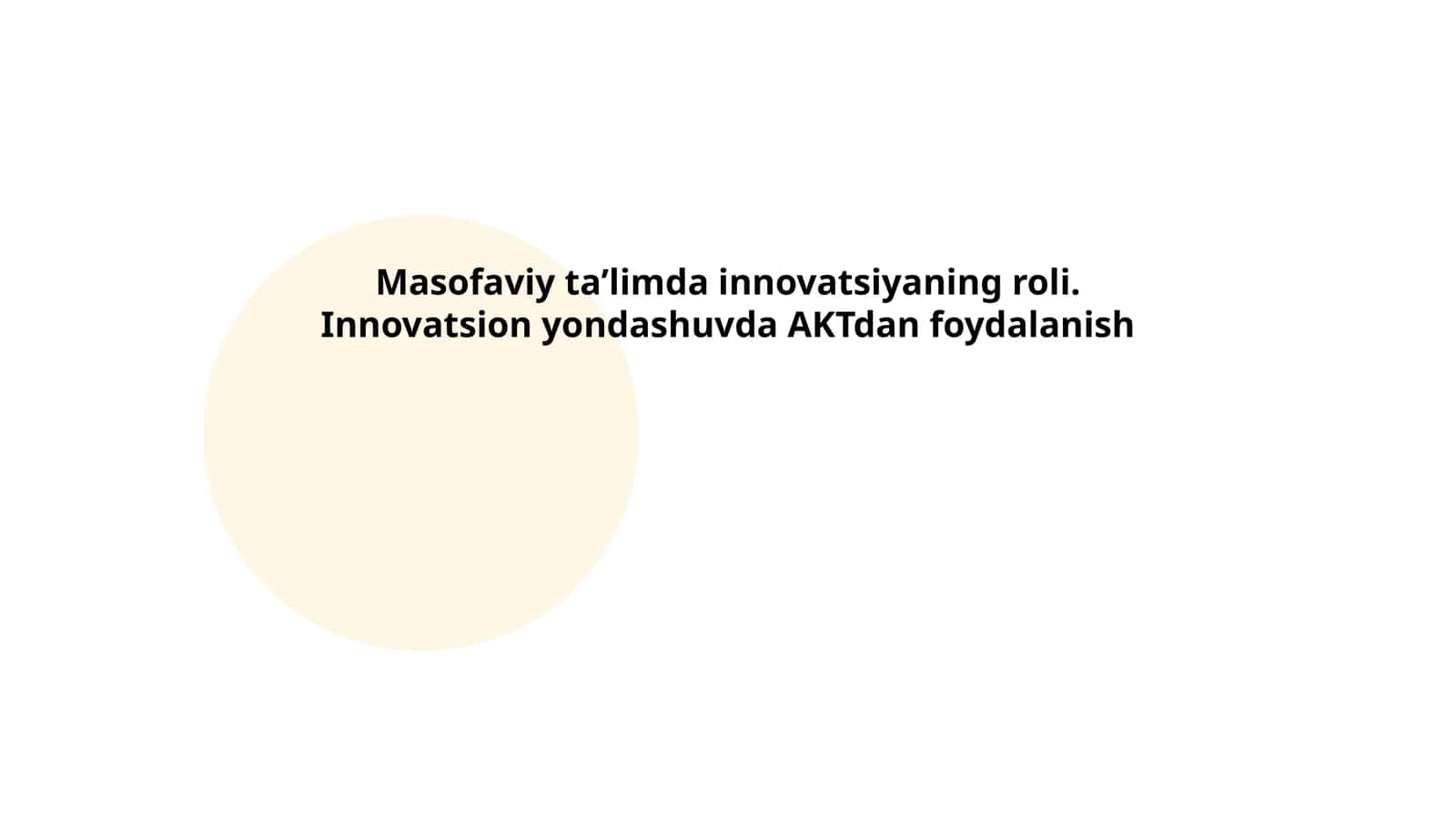 Masofaviy taʼlimda innovatsiyaning roli 1