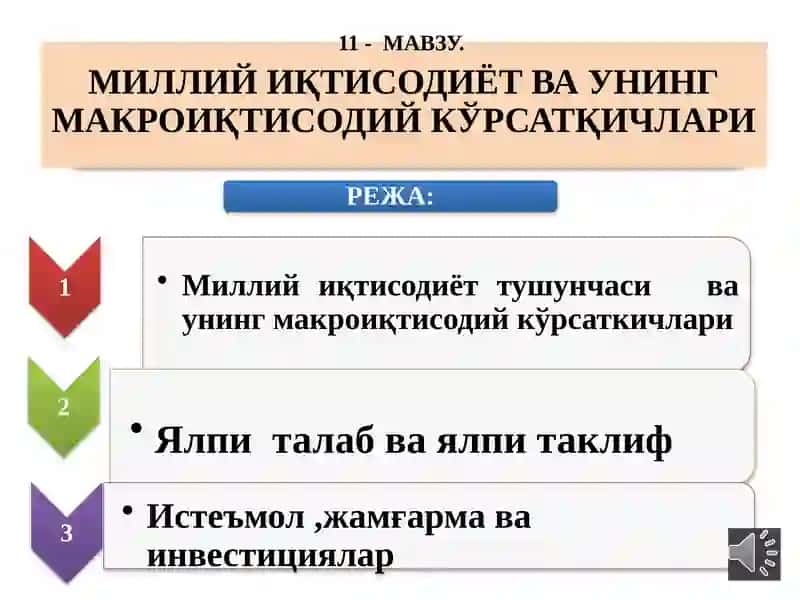 Миллий Иқтисодиёт Ва Унинг Макроиқтисодий Кўрсатқичлари