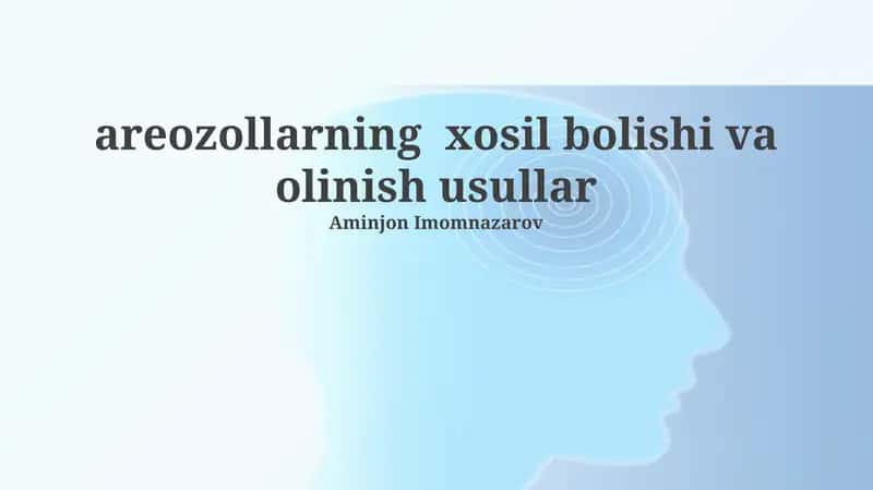 Aerosol zarrachalarining oʻlchami va taqsimoti 1