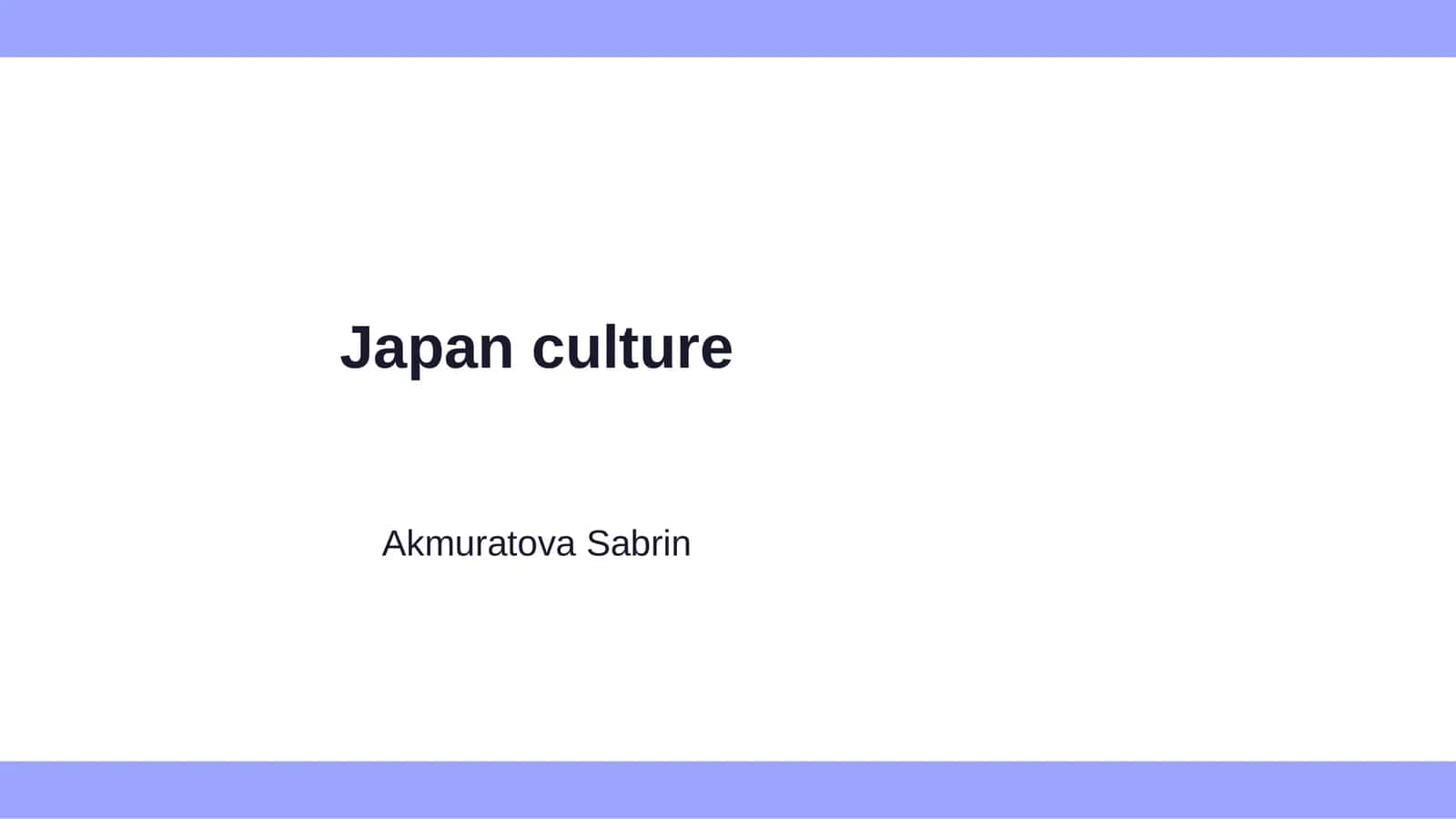Japan culture 1