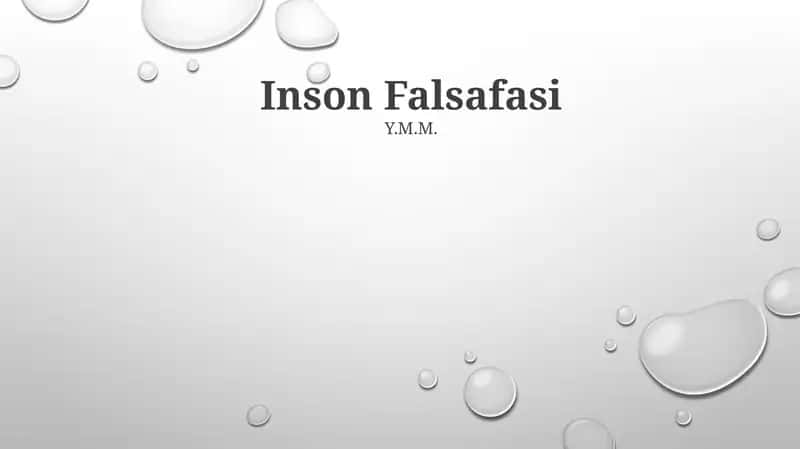 Inson Falsafasi 1