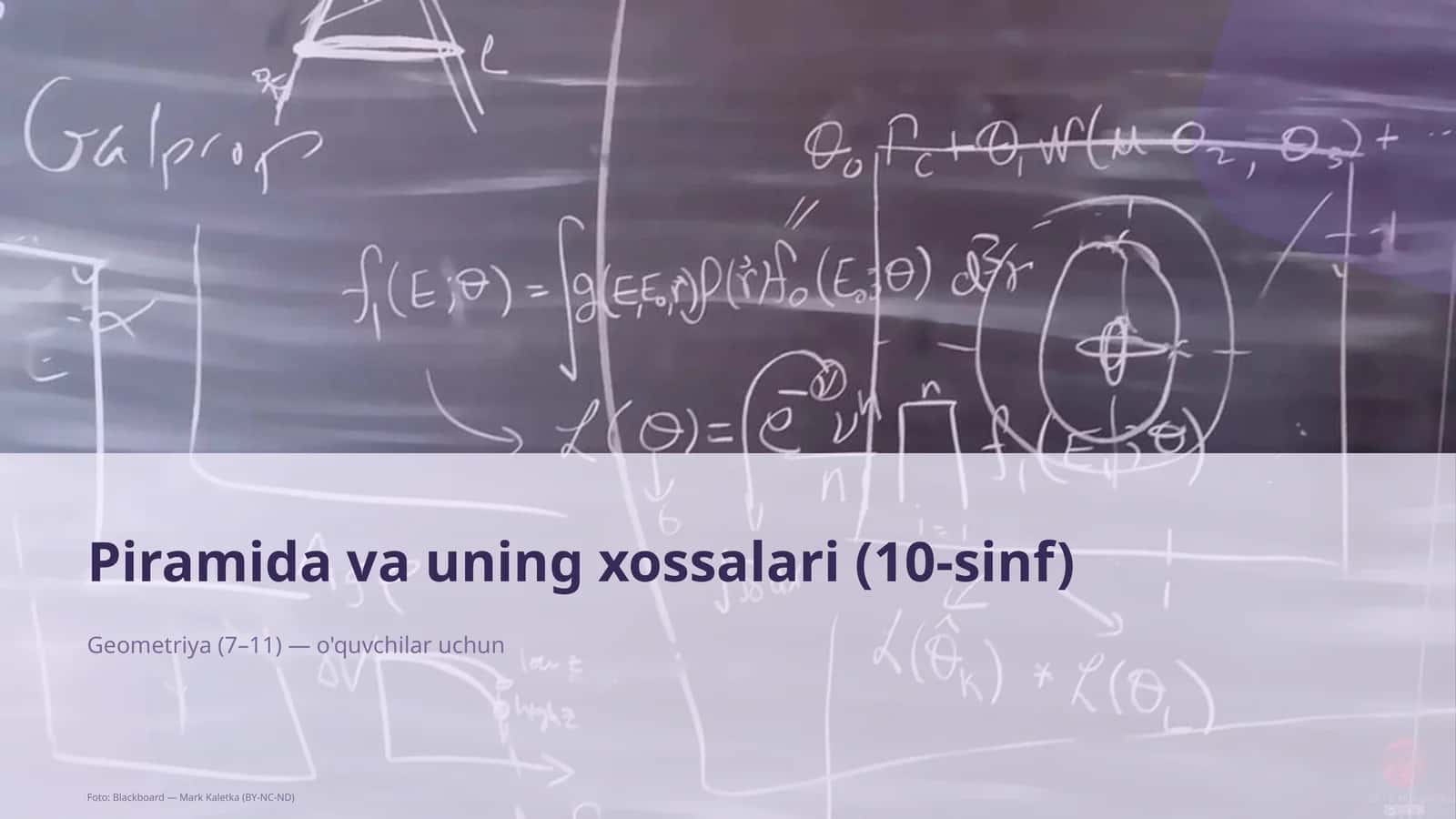 Piramida va uning xossalari (10-sinf) 1