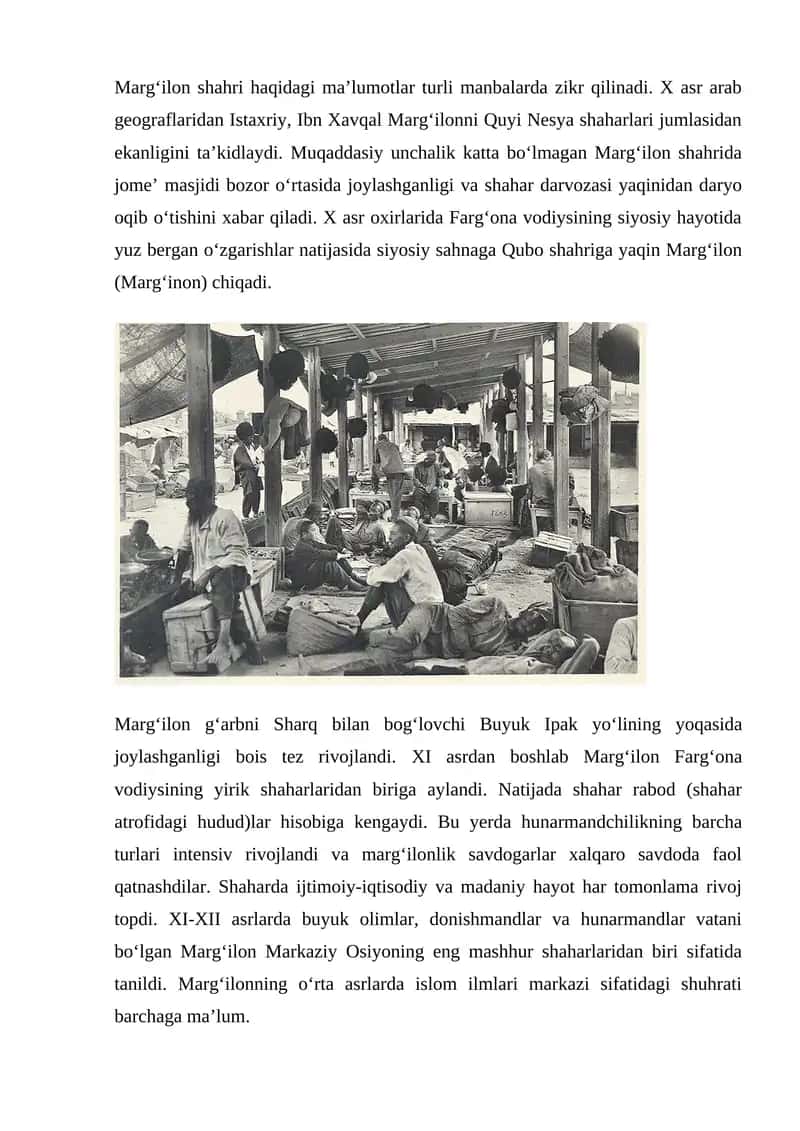Marg‘ilon shahri haqida 1