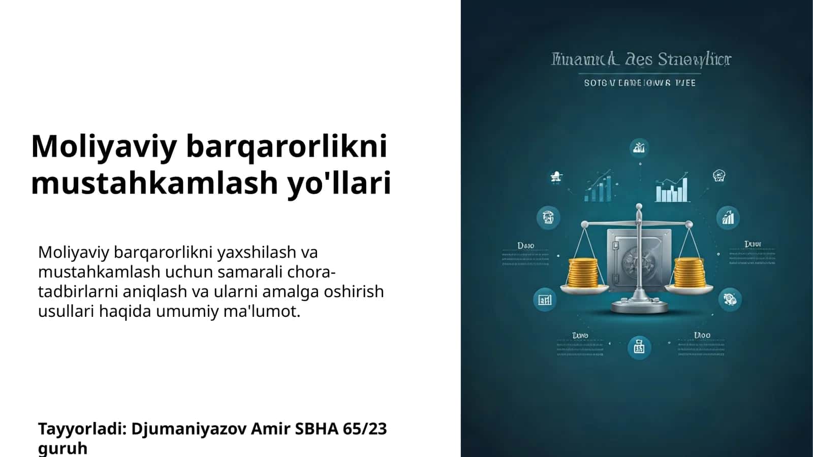 Moliyaviy barqarorlikni mustahkamlash yo'llari 1