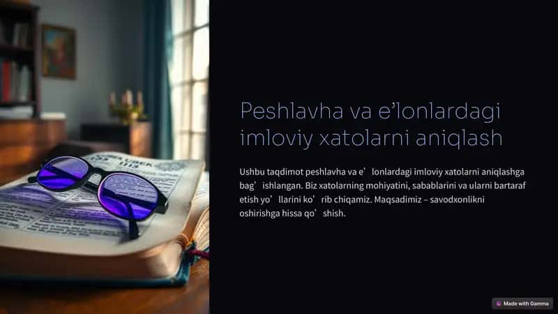 Peshlavha va e’lonlardagi imloviy xatolarni aniqlash 1