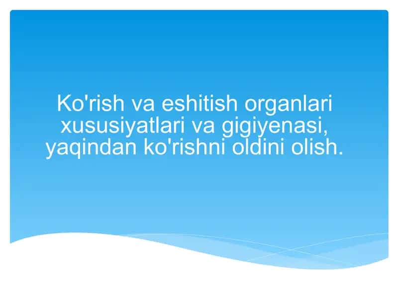 Ko’rish analizatori 1